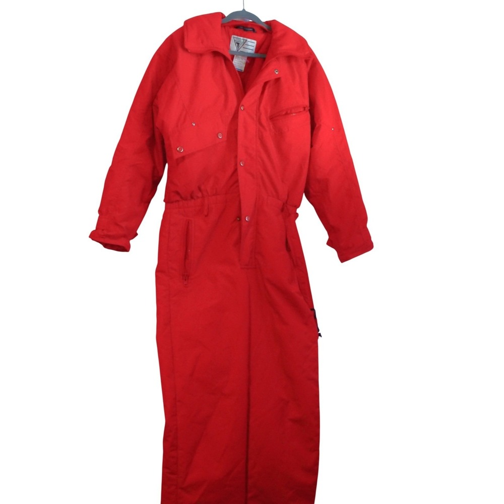 Tyrolia‎ Vintage Red One Piece Ski Suit Insulated Snow Suit Mens Small SML